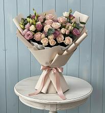 Букет цветов из:  Розы и Лизиантусы #REPLACE_PRED# Армянске