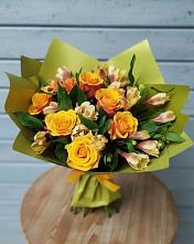 Букет цветов из:  Альстромерии и Розы в Армянске