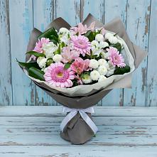 Букет цветов из:  Герберы, Альстромерии и Хризантемы в Армянске