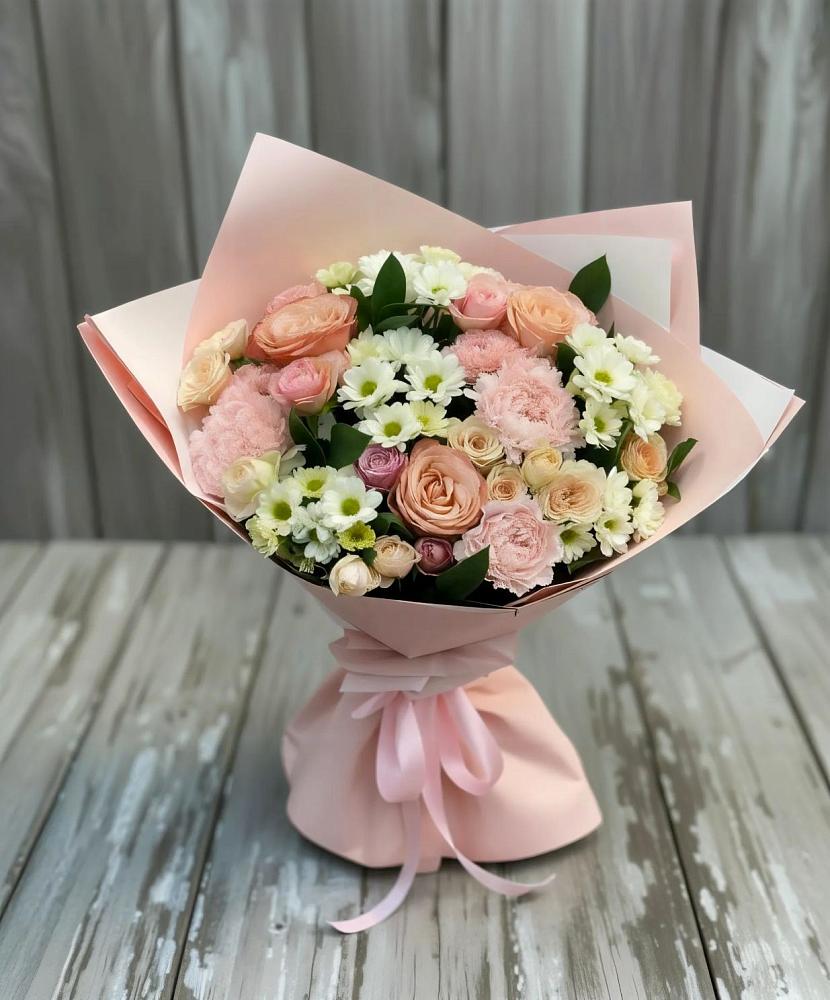 Букет цветов из: Гвоздики, Розы и Хризантемы в Армянске