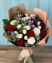 Букет цветов из:  Розы и Альстромерии в Армянске