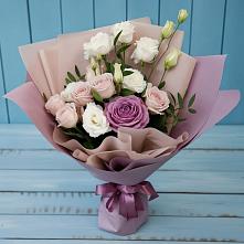 Букет цветов из:  Розы и Лизиантусы в Армянске
