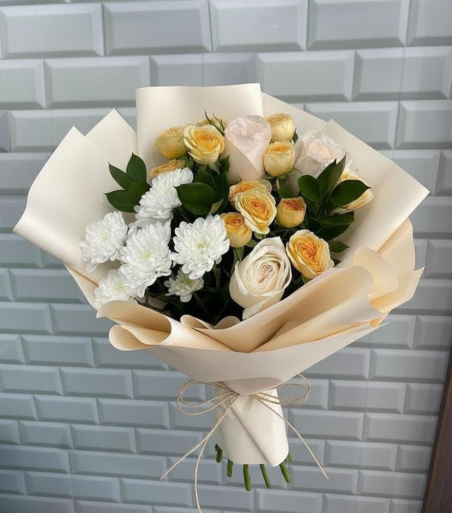 Букет цветов из: Розы и Хризантемы в Армянске