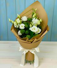 Букет цветов из:  Хризантемы и Лизиантусы #REPLACE_PRED# Армянске