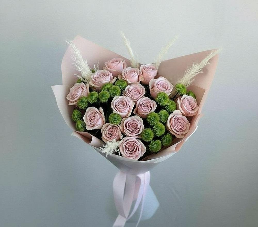 Букет цветов из: Розы и Хризантемы в Армянске