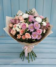 Букет цветов из:  Хризантемы, Розы и Альстромерии #REPLACE_PRED# Армянске