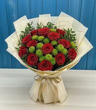 Букет цветов из:  Розы и Хризантемы в Армянске