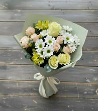 Букет цветов из:  Альстромерии, Розы и Хризантемы в Армянске