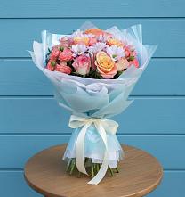 Букет цветов из:  Хризантемы и Розы в Армянске