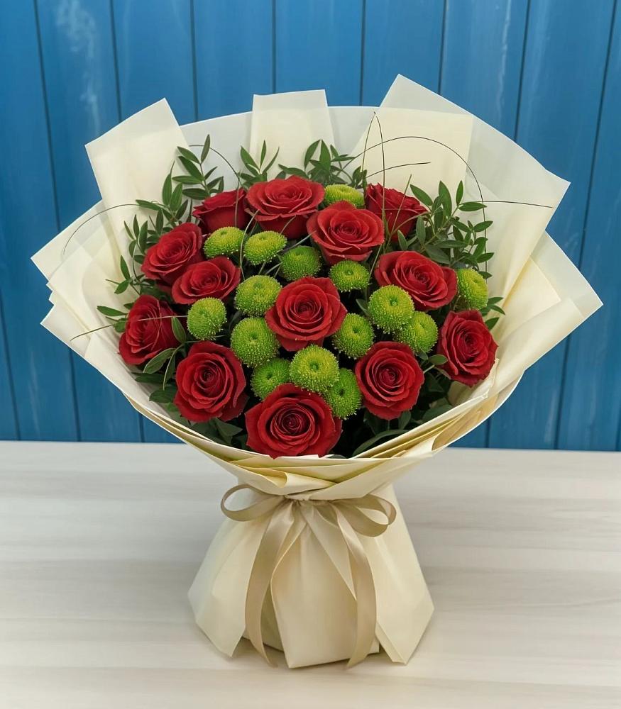 Букет цветов из: Розы и Хризантемы в Армянске