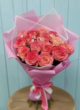 Букет 15 Розовых роз Равель #REPLACE_PRED# Армянске